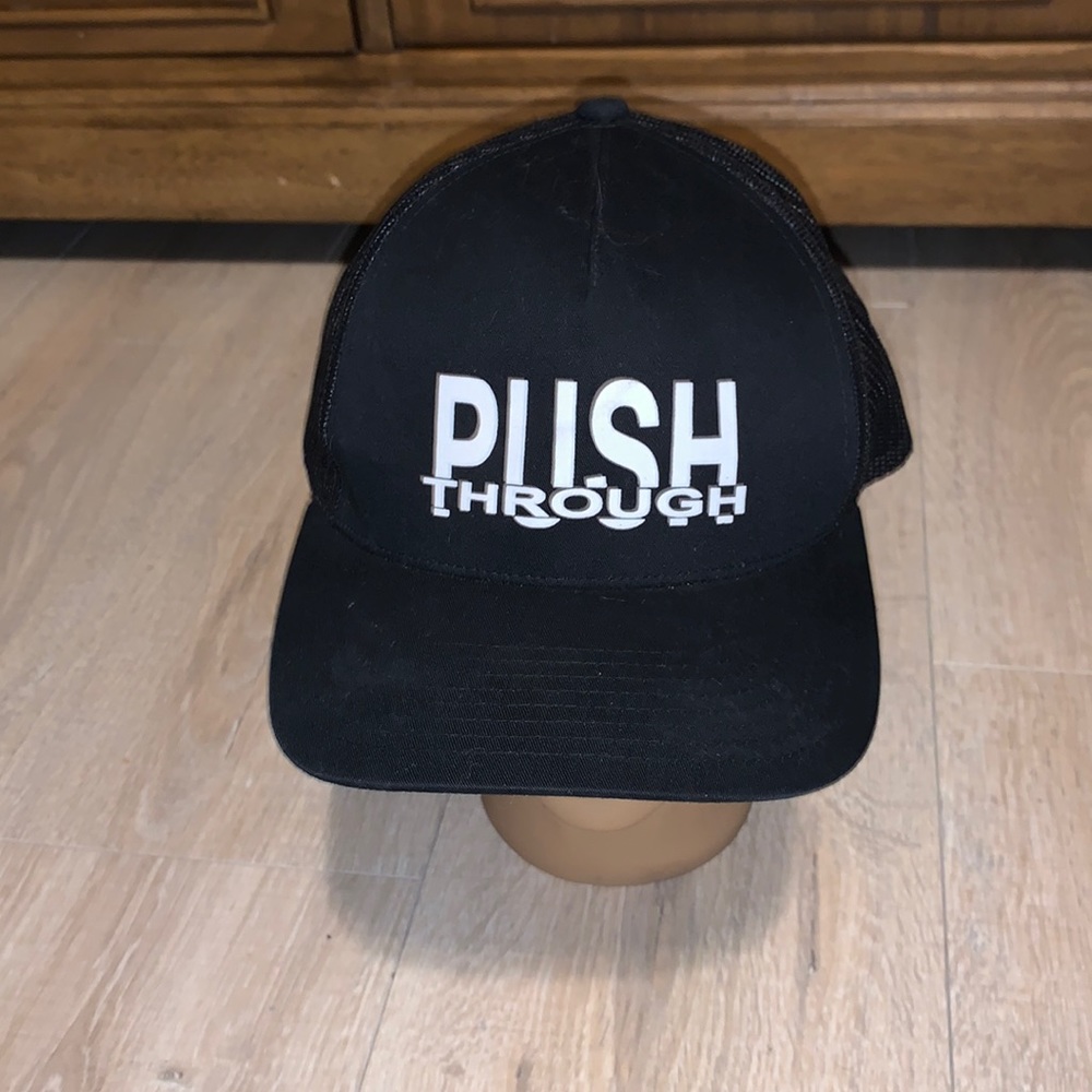 Pacific Headwear 105C Push Through A47 one Size black baseball hat